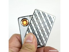 USB充电打火机 环保电子点烟器 SY-605网格精品打火机厂家批发图1