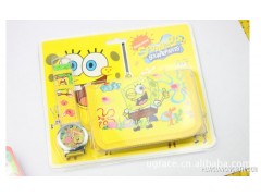 批发 迪斯尼 卡通电子手表+钱包套装 海绵宝宝 米奇 托马斯 礼品图1