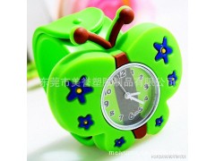 低价供应小蝴蝶拍拍手表批发 硅胶儿童卡通时尚手表图1