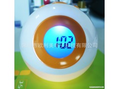 工厂特价直销 多功能七彩小夜灯电子钟，LCD小闹钟图1