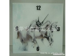 厂家直销 玻璃卡通时钟 玻璃电子时钟 JX66195-25图1