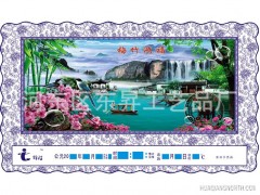 「批发」电脑数码信息历 98x58cm磨边玻璃电子万年历 厂家直销图1