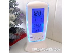 LED电子表 夜光懒人闹钟静音 万年历温度计闹钟 礼品 可印LOGO图1
