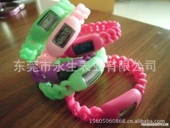 钟表批发 硅胶电子麻花表 负离子手表 ICE手表 LED手表石英卡通表图1