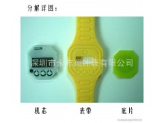 供应手表套装 配件【五配件】010#超薄电子表 表带 多色 加印LOGO图1