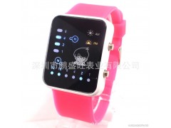 时尚手表厂家直销糖果色彩学生手表 二进制高档电子手表 硅胶手表图1