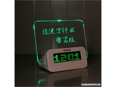 2013新款直销 创意时尚留言板时钟 大屏幕浪漫荧光 LED电子钟A款图1