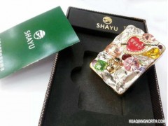 电子点烟器 汽车用品  usb充电 镶钻全手工电子打火机 厂家批发图1