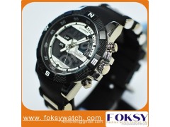 ebay热销 外贸爆款  高档品牌男手表批发 多功能电子石英双显示图1