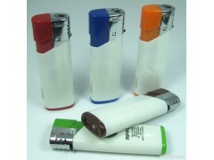 137实色防风带灯电子打火机  晚上可照明 走夜路必备图1