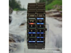 最新款防水二进制电子熔岩二代韩版创意LED手表支持混批量大从优图1