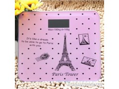 批发电子称 精准迷你卡通铁塔人体秤体重称体重计健康秤 正品特价图1