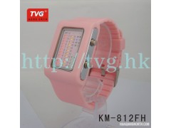 TVGLED电子手表 炫彩时尚个性手表 创意化妆镜面儿童手表批发图1