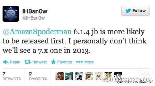 iOS 7完美越狱今年没戏了