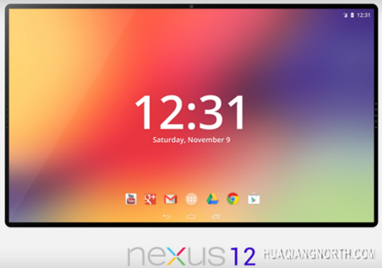 12寸Nexus平板概念图现身 32GB或售价1944元