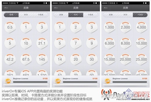 iriverOn专属APP你呈现全面健身数据
