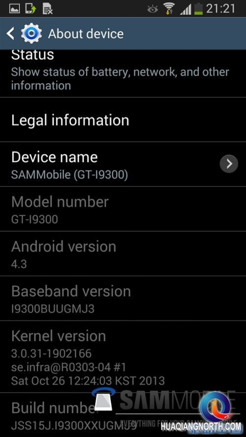 Galaxy S3获救:安卓4.3固件泄露 多图赏
