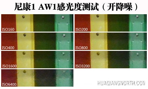 ▲开降噪感光度测试结果