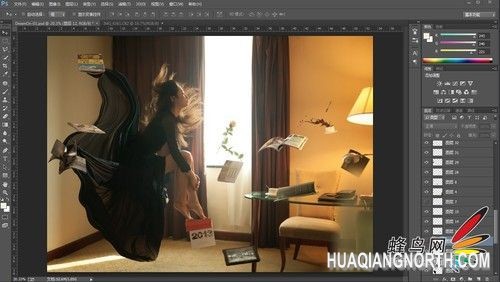 按同样的步骤处理裙摆