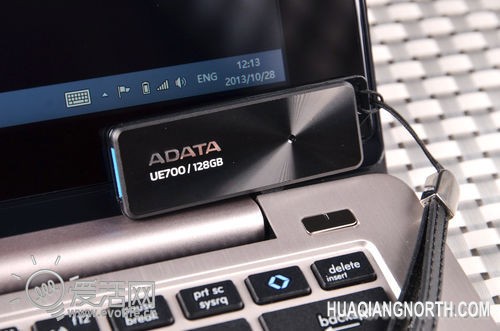 黑色极速漩涡 试用威刚UE700 128GB版USB3.0 U盘