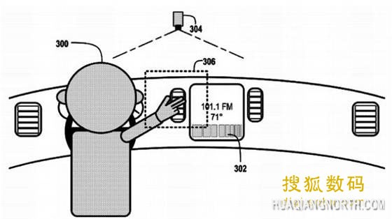 谷歌手势探测操控汽车示意图