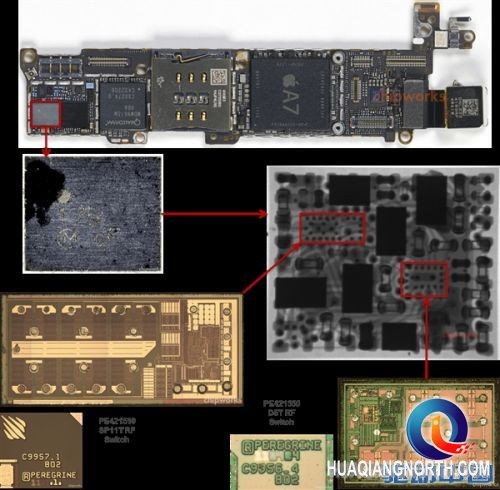 iPhone 5S拆解：北美、亚太版射频前端对比
