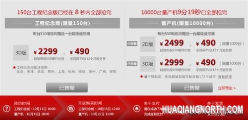 9月19秒 1万台乐视超级电视S50售罄