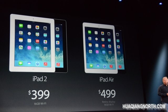 苹果发布iPad Air 429美元起售11月1日上市