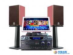 狮乐（SHILE）家庭KTV音响组合家庭影院套装家用卡拉AV108+KTV8红+台式点歌机+无线话筒+支架 配3T硬盘图1