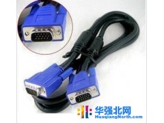 电脑主机显示器连接数据线黑线蓝头3+2VGA线1.5米 VGA高清线 VGA电脑主机图1