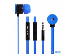 金指源创  HST-38面条线耳机入耳式  耳机批发  耳机厂家（蓝色）图1