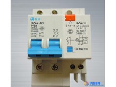 极浦电工断路器 2P 25A空开带漏电小型断路器家用保护器厂家直销图1