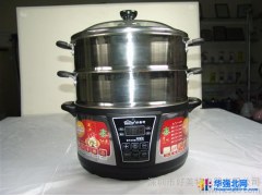 好美特LS-958E多功能10L不锈钢电蒸笼-微电脑式图1