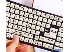 新款闪乐SL-GP泡棉立体键盘贴 超强夜光键盘贴 卡通键盘按键贴图1