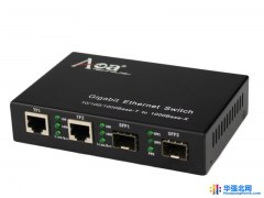 奥昇（AOAAOM-3202-F千兆2光2电光纤交换机、可级联环网交换机、链路组网图1