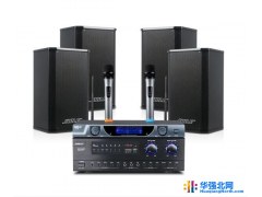 狮乐 会议音响组合套装 蓝牙功放+8寸壁挂箱+无线话筒背景音乐培训设备AV108功放+108音箱黑两对+一拖二无线话筒图1