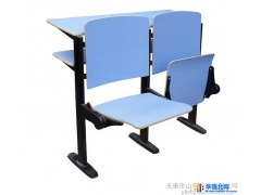 山风校具SF-A010多功能课桌椅 自动翻板课桌椅 中空塑料排椅 会议桌椅 多媒体桌椅图1