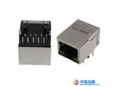 屏敝ＲＪ４５带灯千兆网口插座　９０度直插通讯连接器广东厂家图1