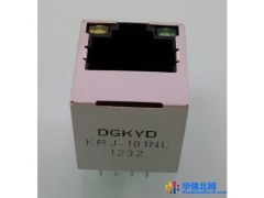 立式ＲＪ４５插座带灯带变压器　１８０度８Ｐ８Ｃ以太网通讯连接器ＤＧＫＹＤ专业生产图1