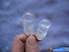 冲三钻，天然水沫玉福禄双全挂件，饰品，礼品图1